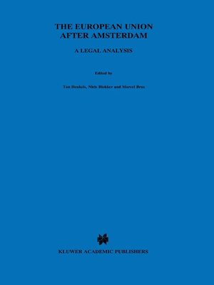 cover image of The European Union after Amsterdam